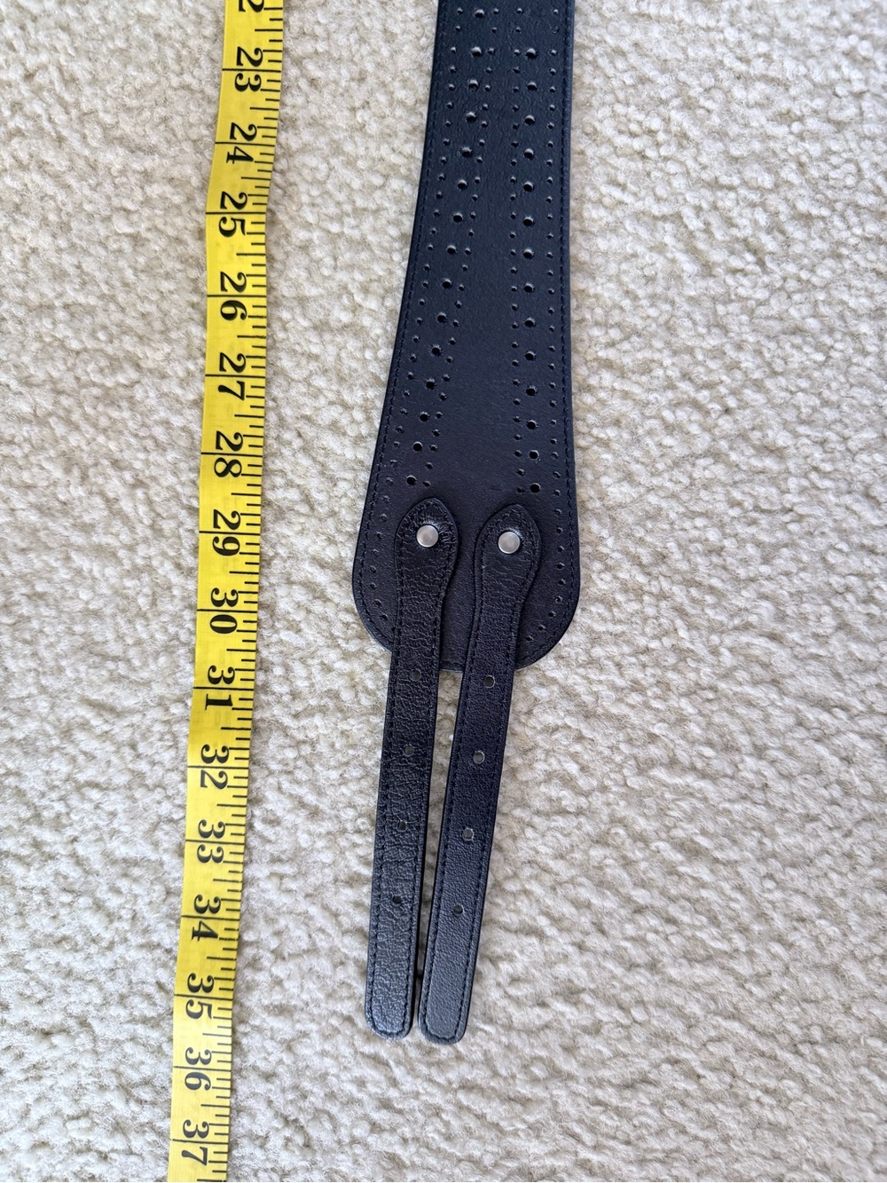 Anthropologie Black Wide Double Buckle Corset Elastic Waist Belt M/L - Picture 9 of 10